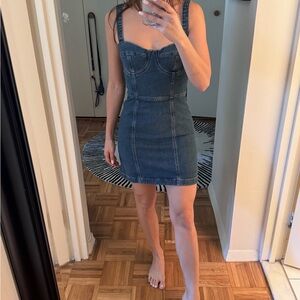 Denim Bustier Mini Dress